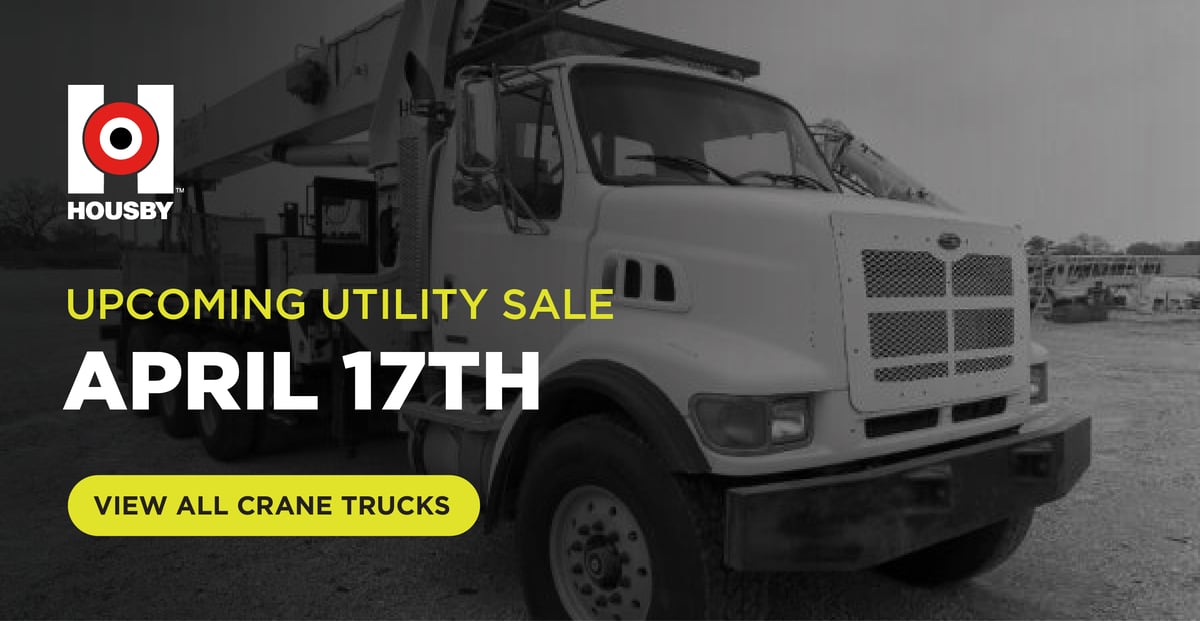 Upcoming Housby Utility Sale - April 17th | View All Crane Trucks